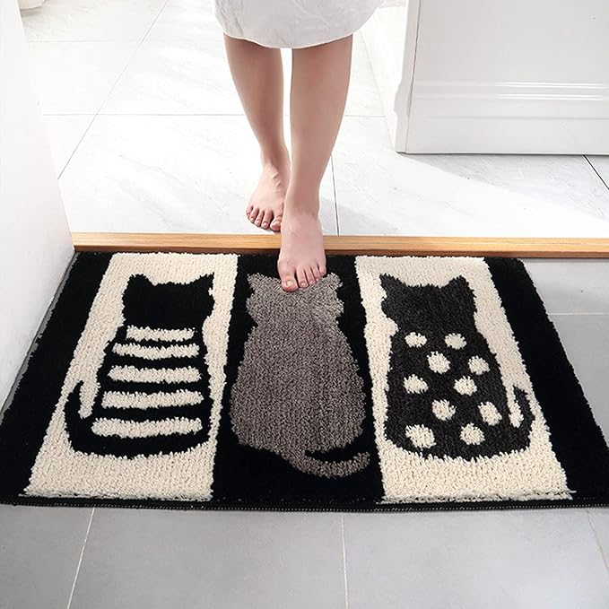 Cartoons Absorbent Bath Rugip Bath Mat-Cat