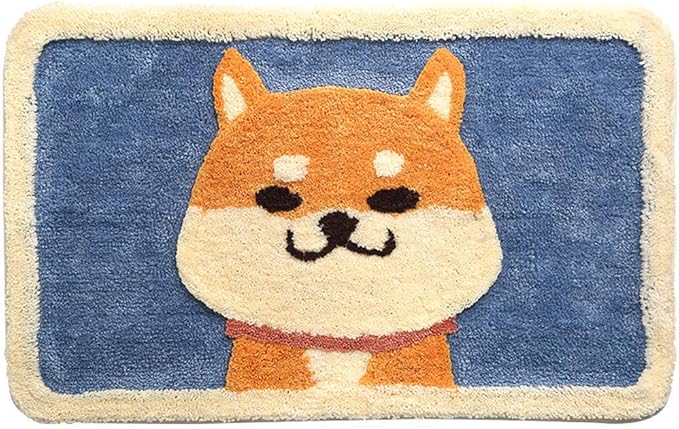 Cartoon Animal Dot Cat Flocking Carpet Home Door Floor Non-slip Bathroom Mat