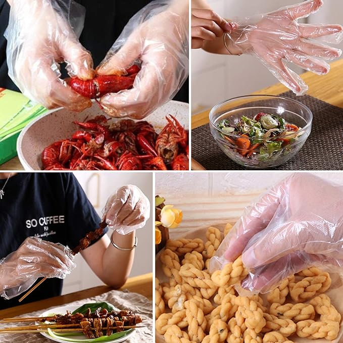Disposable Gloves Safety Sterile Gloves Food Safe Gloves.11.02" (100pcs/Pack)