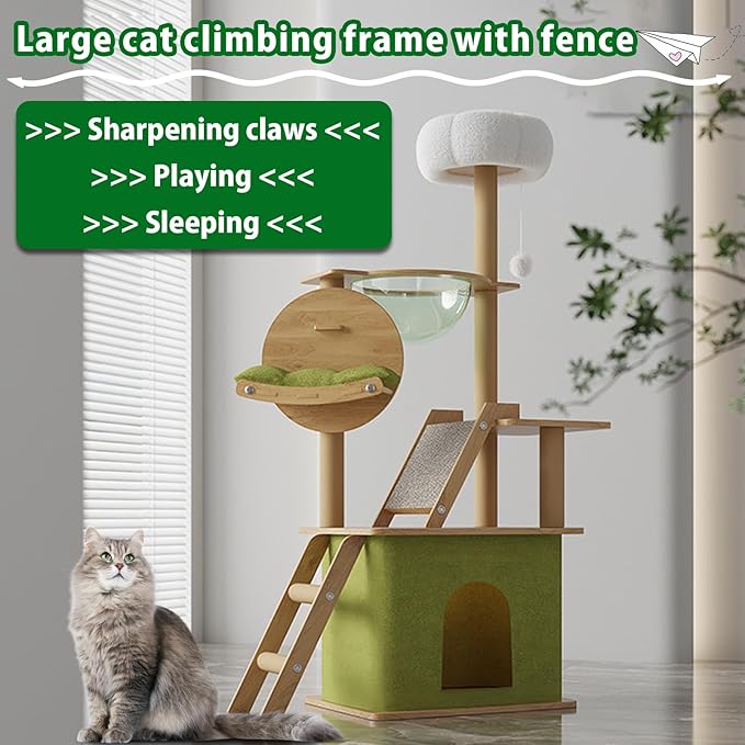 Wooden Cat Adventure Stand Tree