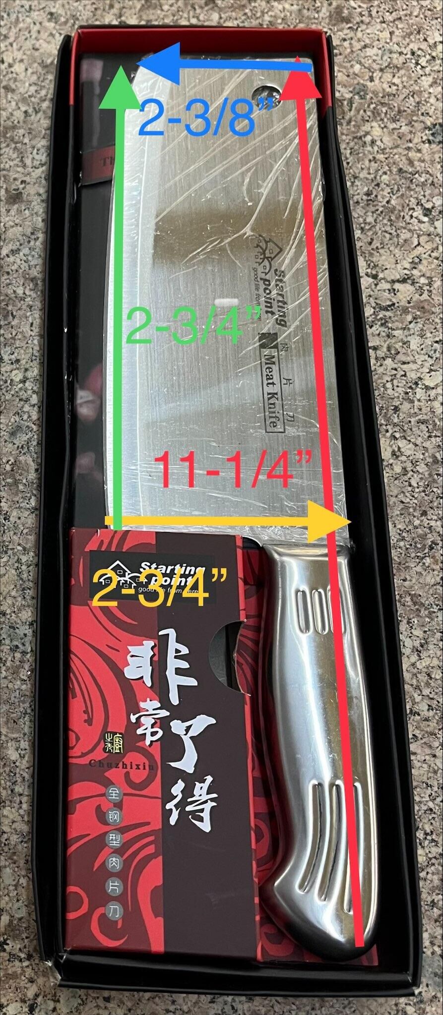 The starting point is very good Steel handle knife