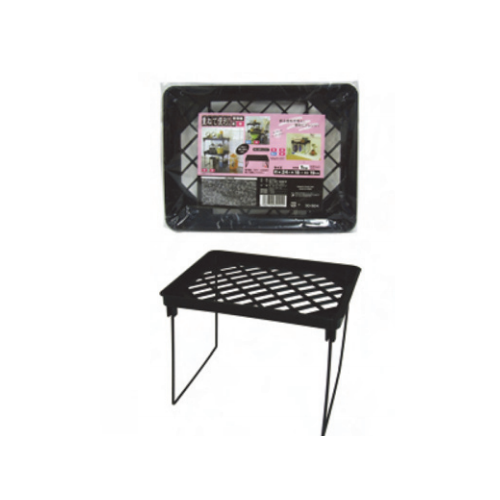 Plastic Shelf w/Foldable Legs, Brown 24×18×19cm