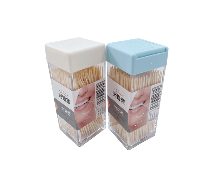 Square Bottle Bamboo Toothpicks/PC