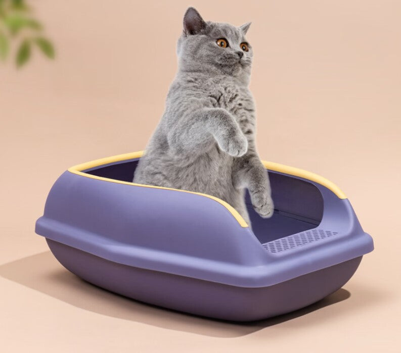 Cat Litter Tray Semi-Closed with High Sides Mobile Fence Cat Litter Tray Open Top Large Cat Litter Tray Cat Litter Tray Cat Litter Tray Travel Toilet