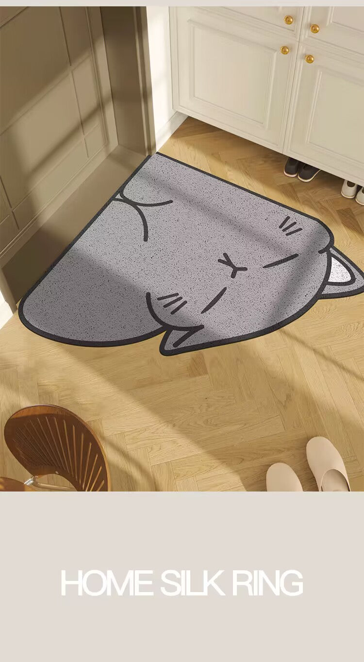 Dfomp Cat Door Mat - Non-Slip Washable Absorbent for Dirt and Mud Ideal Shoe Scraper