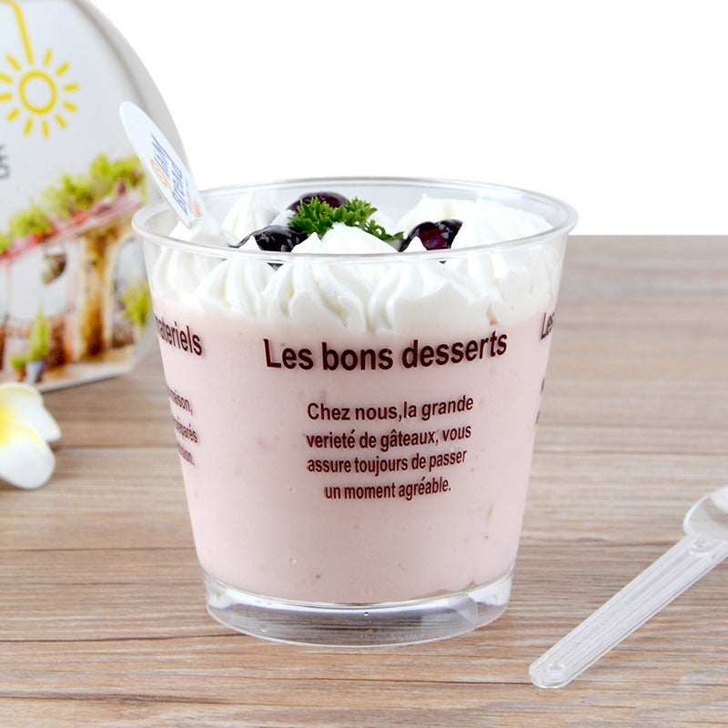 Disposable Dessert cup with lid, 3.07" 25pc/set