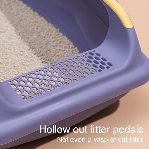 Cat Litter Tray Semi-Closed with High Sides Mobile Fence Cat Litter Tray Open Top Large Cat Litter Tray Cat Litter Tray Cat Litter Tray Travel Toilet