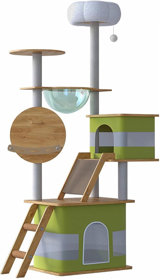 Wooden Cat Adventure Stand Tree