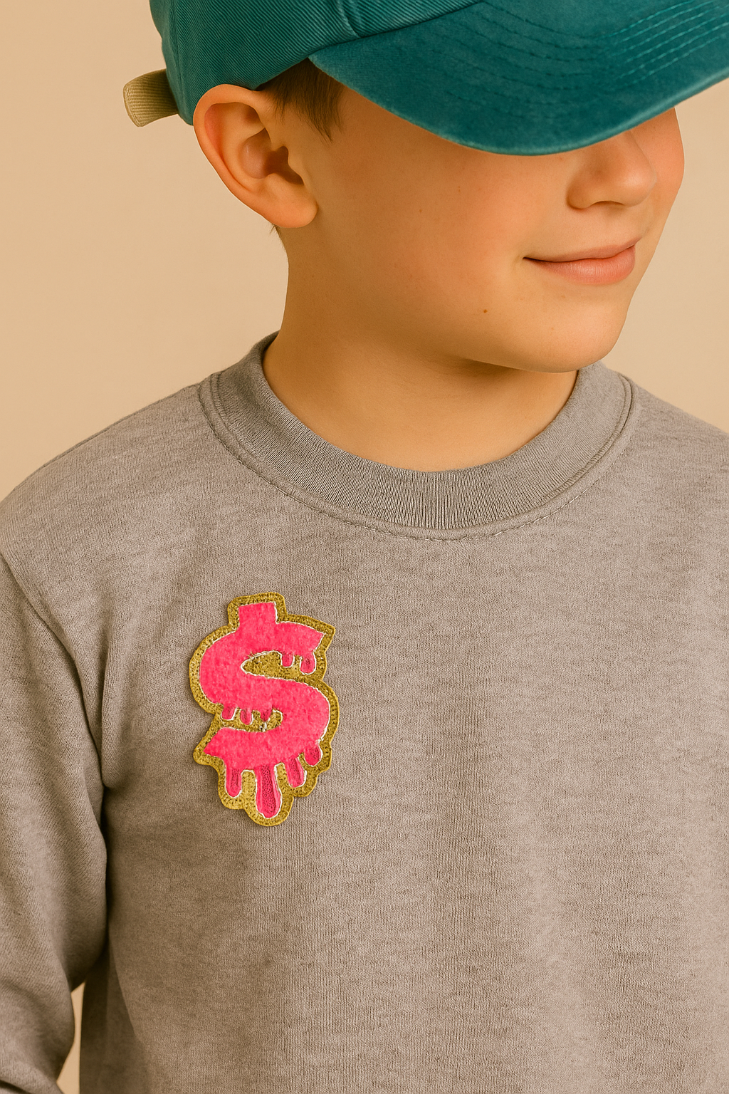 Pink Collection Chenille Glitter Fabric Iron-on Patches Chenille Patches