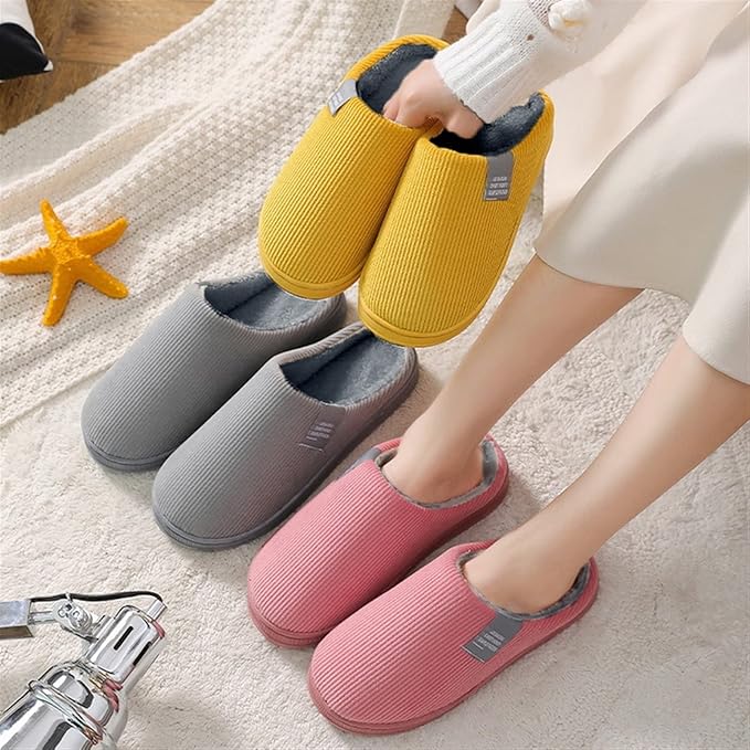 Anti slip thick soled cotton slippers/Gray