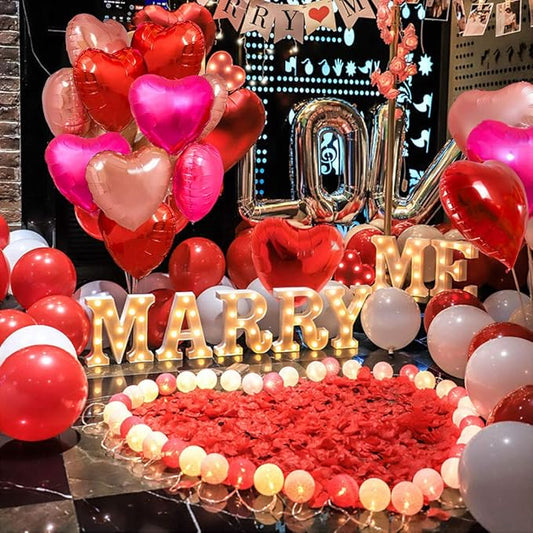Heart Shaped Foil Balloons for Valentines Day Wedding Birthday Bridal Shower Baby Shower Decorations