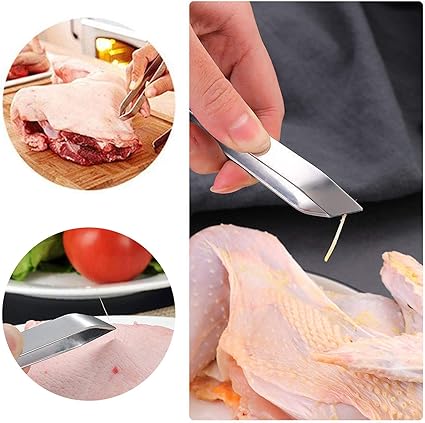 Herringbone Tongs Stainless Steel Fish Stop Tweezers for Removing Fish Stops, Fish Scales, Pig Feathers and Chicken Feathers parts