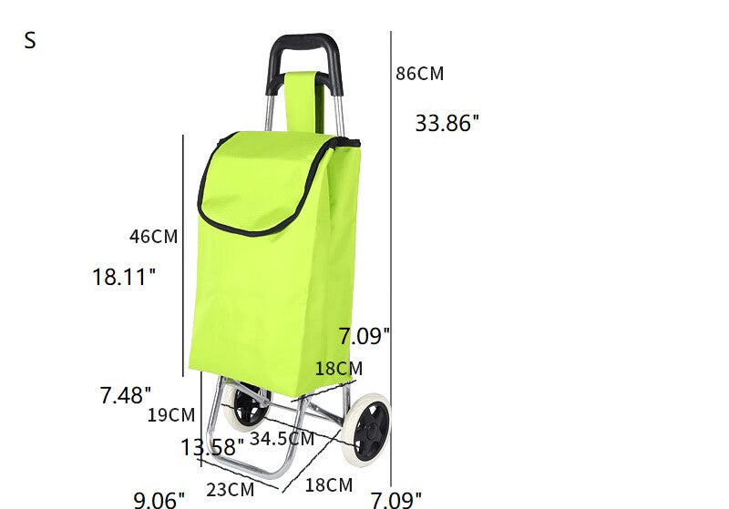 Shopping Trolley with foldable fabric bag (Print Company Logo)