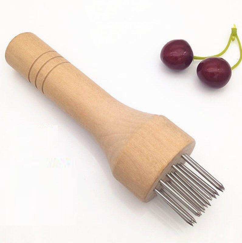 White wood handle meat insert