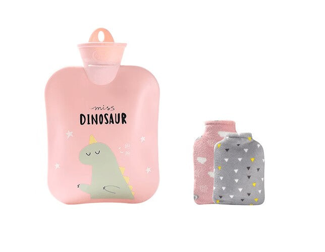 pvc cartoon plush hot water bottle