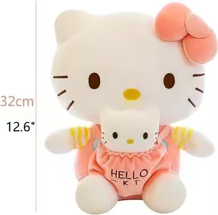 Hello Kitty Plush Toy Hello Kitty Plush Figure Soft Cute Hello Kitty Plush Doll Soft Touch Finish and Embroidered Details, Doll Gifts for Children