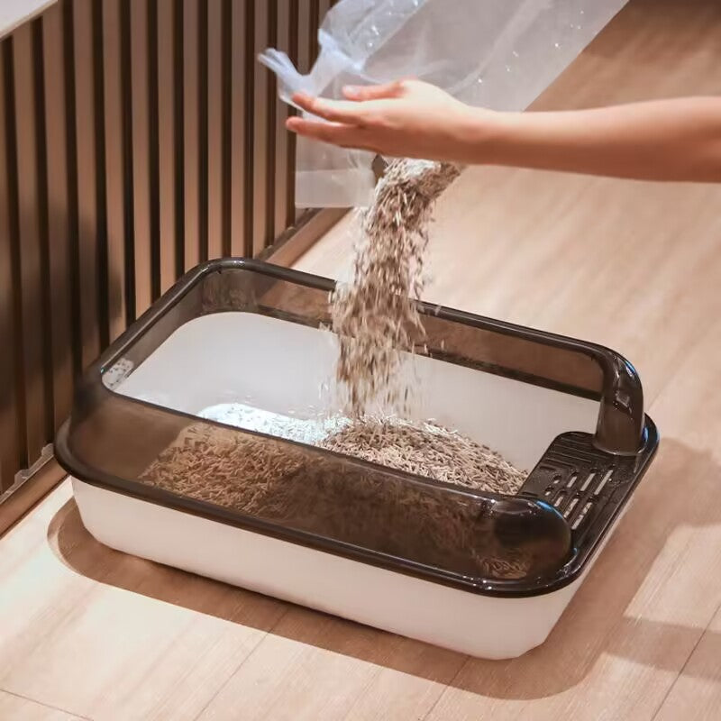 Plastic cat litter box retro