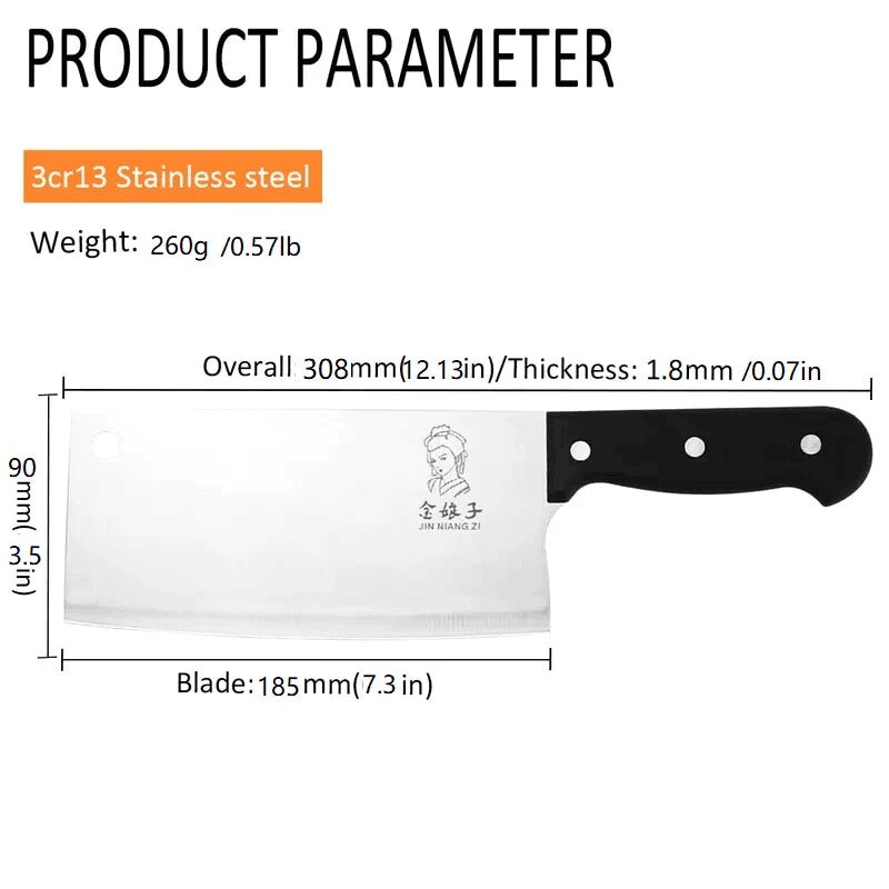 Kitchen Chef Knife Stainless Steel Meat Fish Vegetables Slicer Chopping Professional Chinese Butcher Cleaver