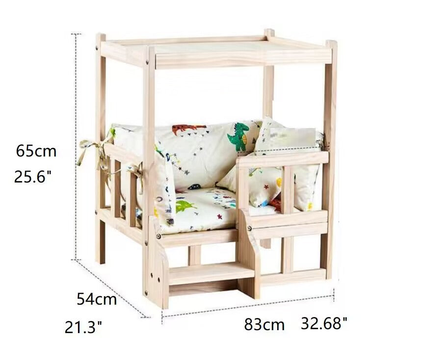 Wooden dog house  (Drawer bed + stair guardrail)