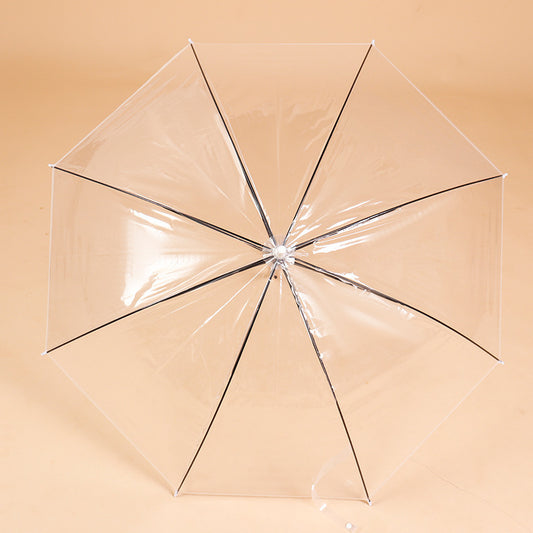 8-bone transparent white umbrella