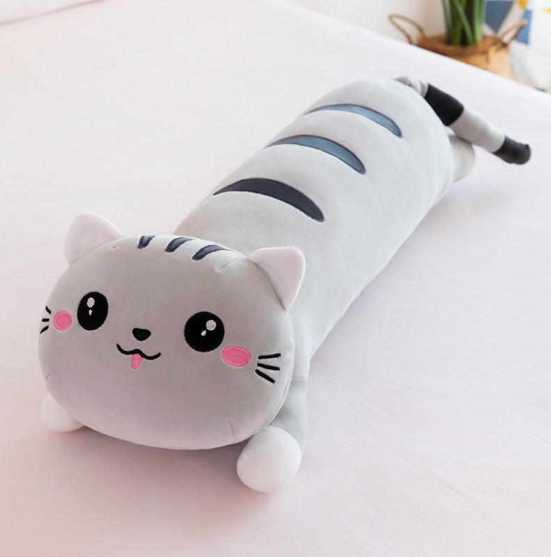 Long Cat Pillow Plush Toy Soft Stuffed Plush Animal Dolls Cushion for Kids Girls Home Decor Gifts,50cm/19.69"