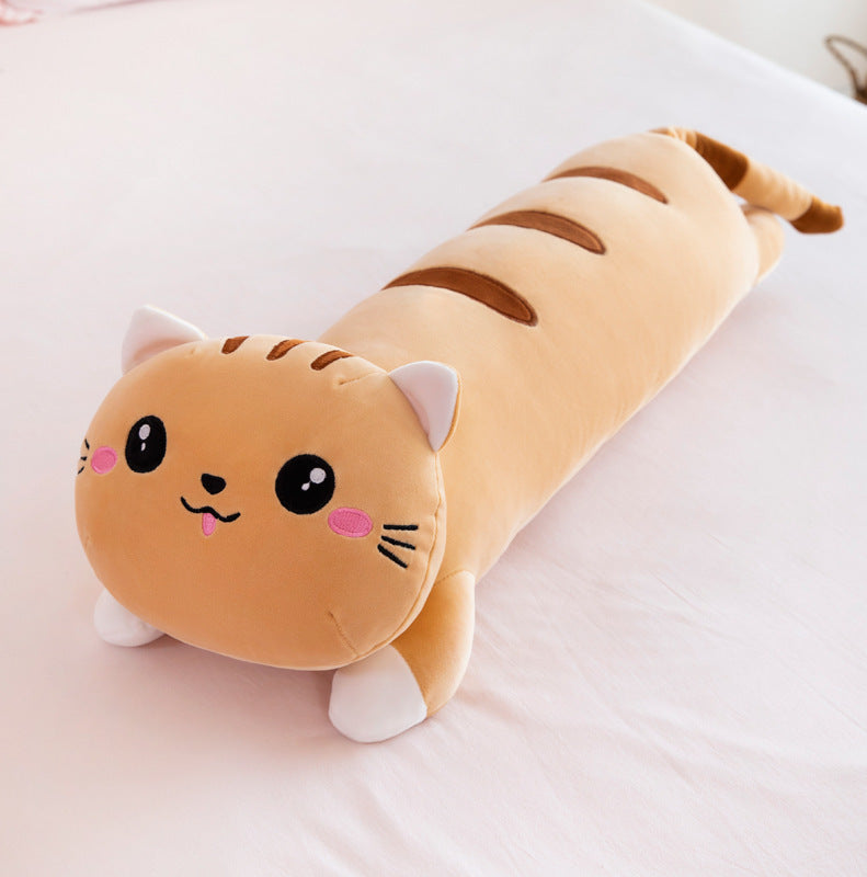 Long Cat Pillow Plush Toy Soft Stuffed Plush Animal Dolls Cushion for Kids Girls Home Decor Gifts,50cm/19.69"