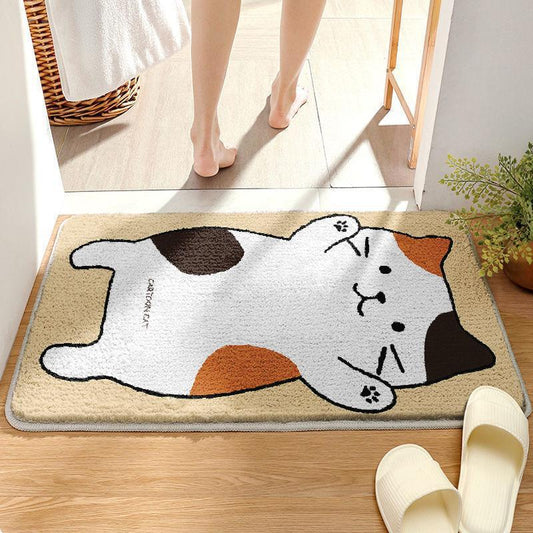 Cartoon imitation cashmere floor mat