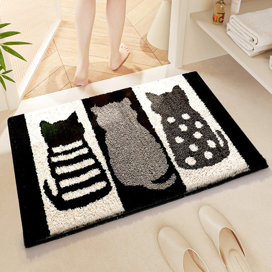 Cartoons Absorbent Bath Rugip Bath Mat-Cat