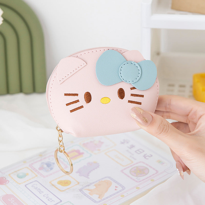 Cute Coin Purse Gift Set with Keychain Sticker Pack for Women