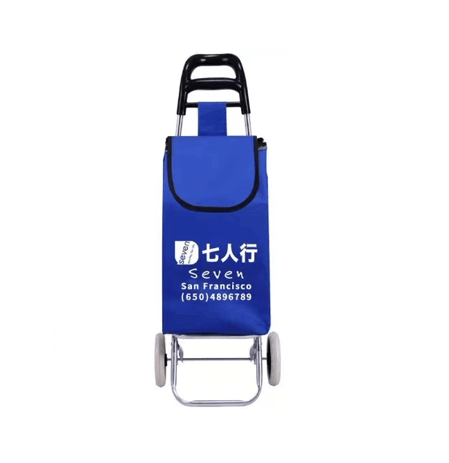 Shopping Trolley with foldable fabric bag (Print Company Logo)