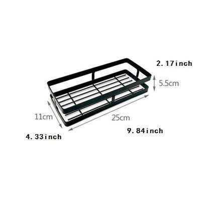 Rack Holder with no drill needed, Stainless Steel, Easy Install , Black - sumi