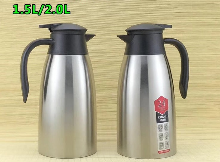 #304 SS Vacuum Thermal Carafe, 2L (Silver) - sumi