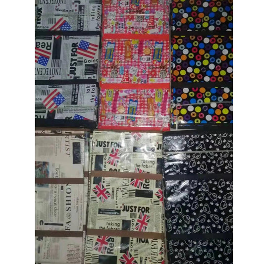 Nylon Bag w/zipper(Cartoon) Asst. pattern (different size)