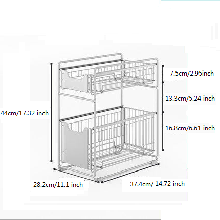 Floor-standing push-pull telescopic storage rack