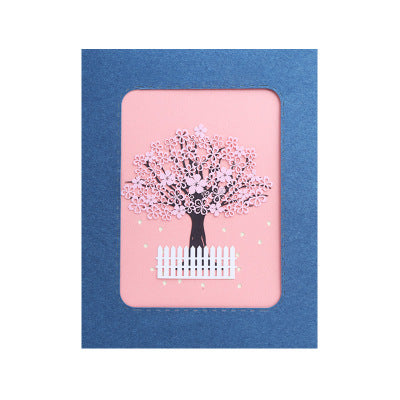 Japanese style cherry blossom 3D greeting card - sumi