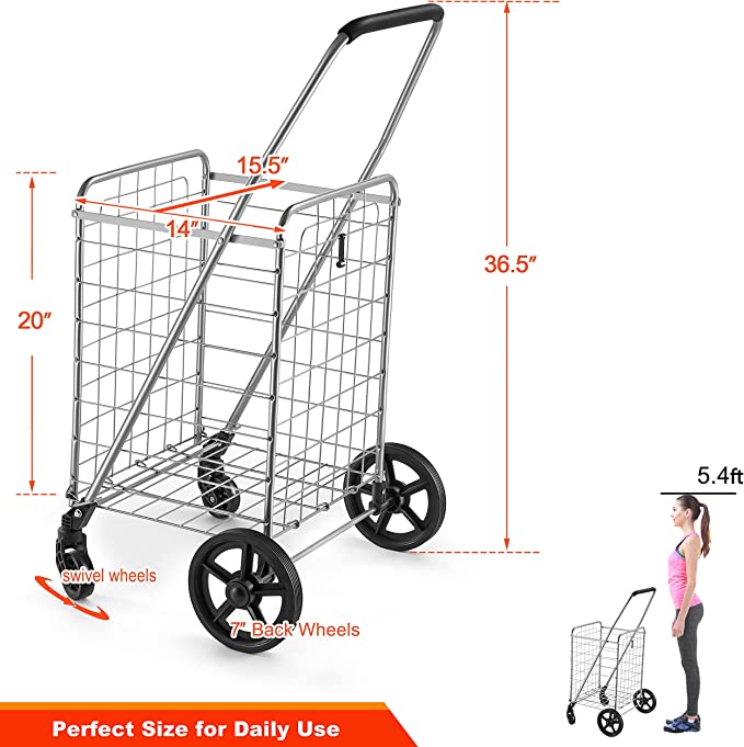 203 Square Shopping cart-gray (Metal)