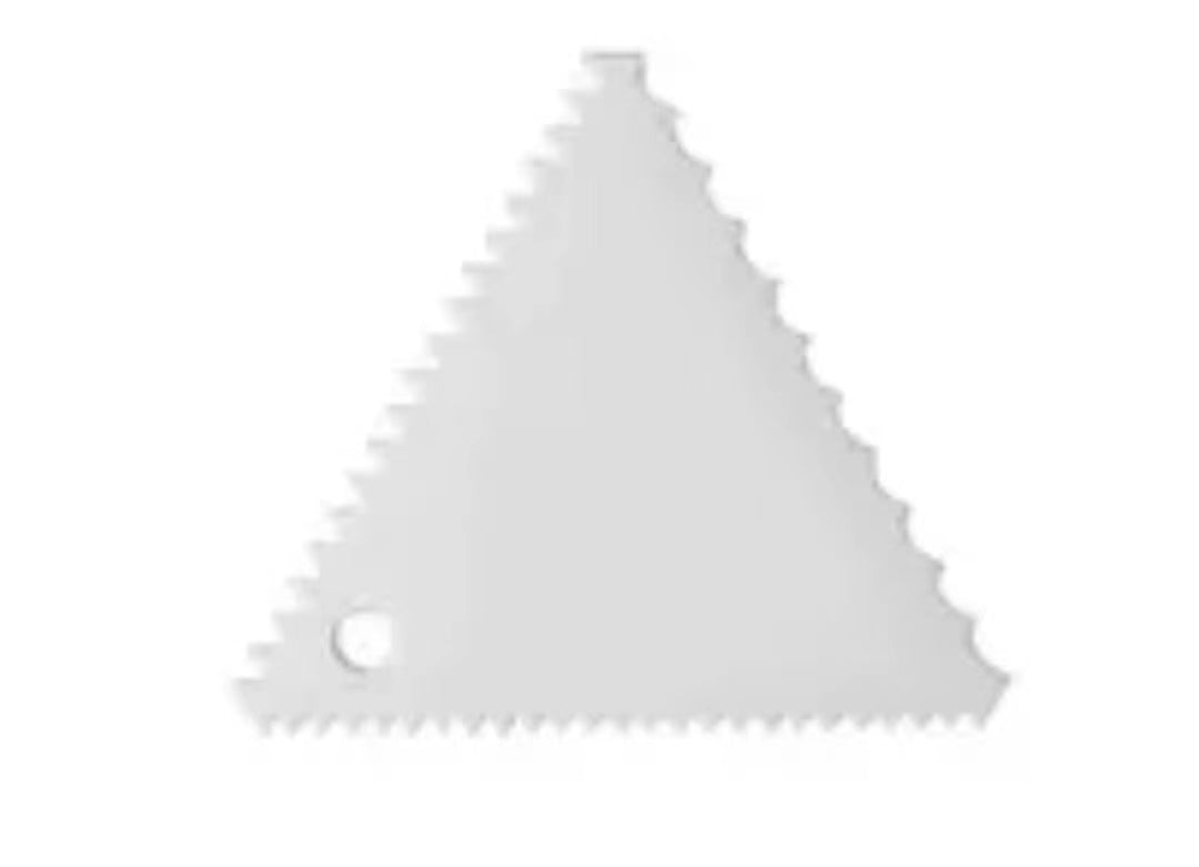 Toothed triangle scraper