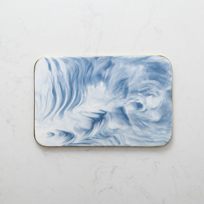 Wedding Gift"Blue" Marble Tray/ Cutting board - sumi