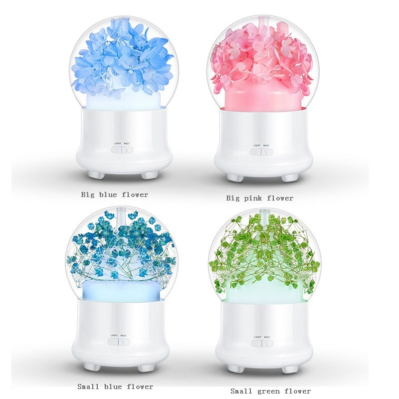 Ultrasonic Humidifier Essential Oil Aroma Diffuser Night light Cool Mist Humidificador With Flower - sumi