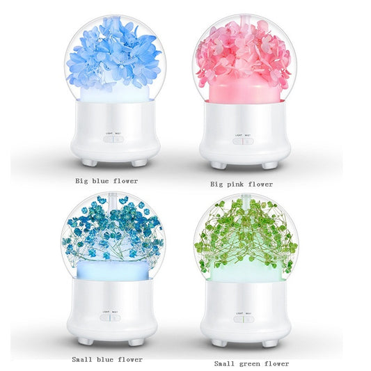 Ultrasonic Humidifier Essential Oil Aroma Diffuser Night light Cool Mist Humidificador With Flower - sumi