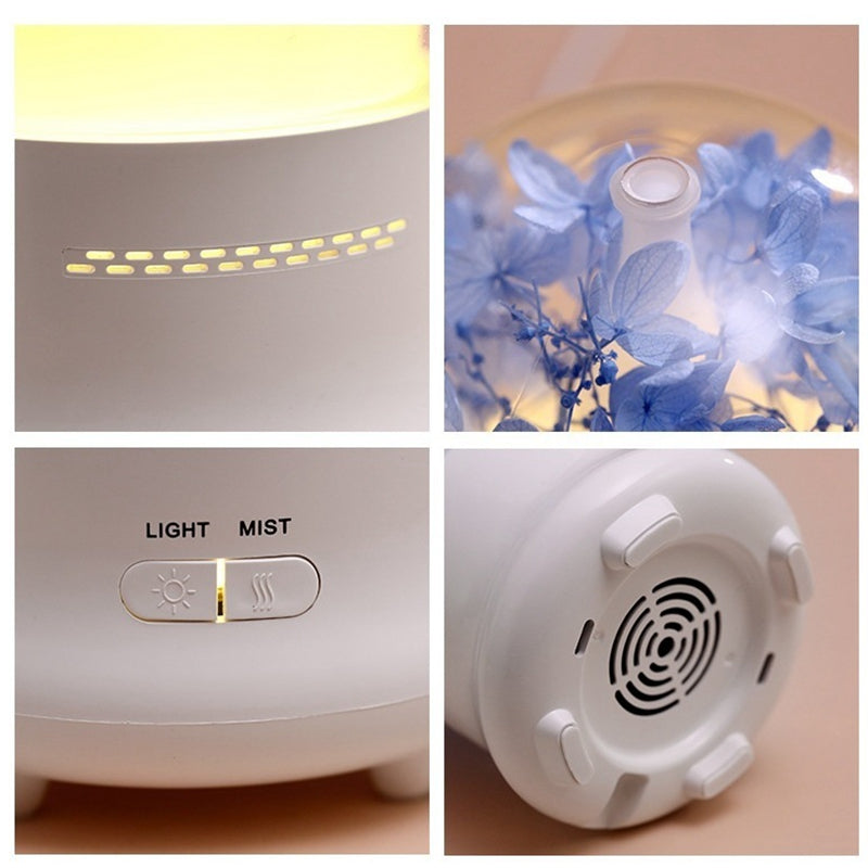 Ultrasonic Humidifier Essential Oil Aroma Diffuser Night light Cool Mist Humidificador With Flower - sumi