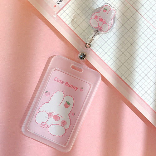 Cute Transparent Plastic Card Holder