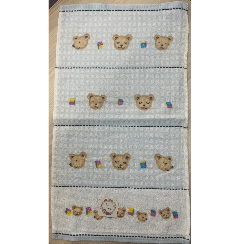 Gold satin printed children's towel