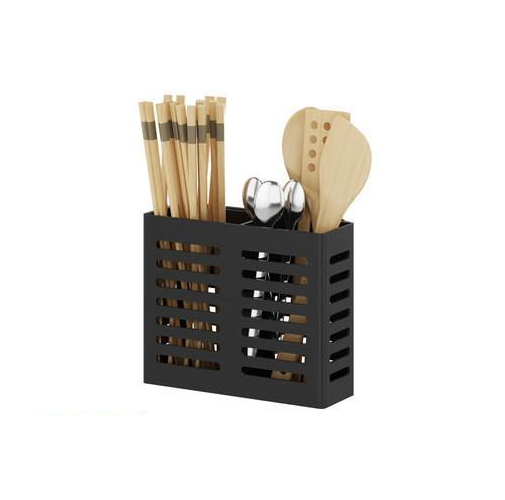 Non-perforated household kitchen pot rack wall-mounted kitchen utensil storage rack stainless steel cutting board rack black cutting board rack