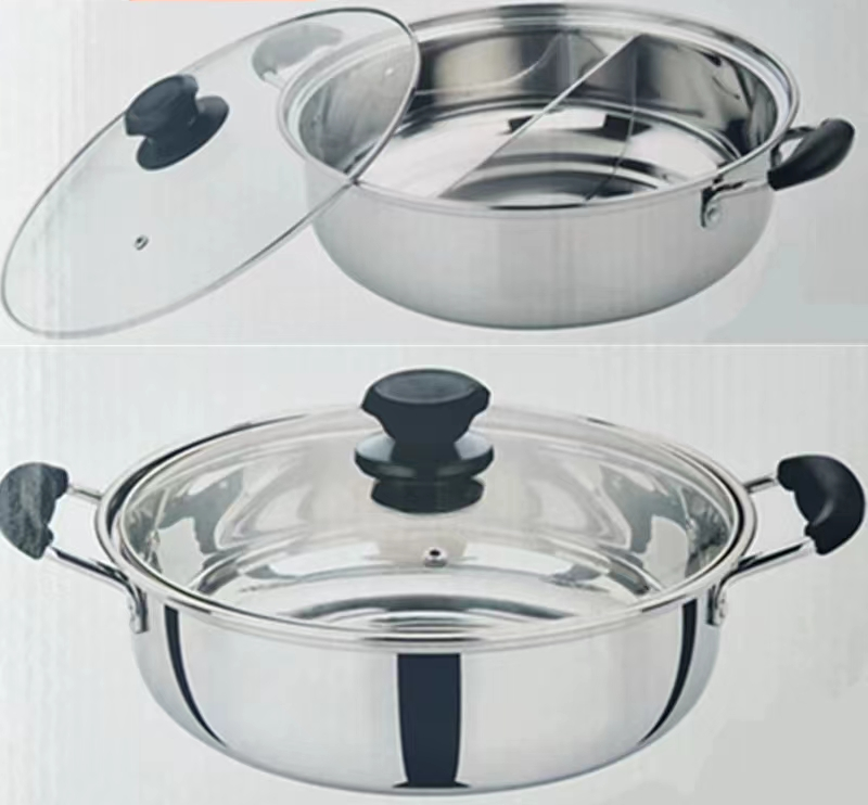 SS Hotpot w/ Glass Lid.30cm / 11.81"