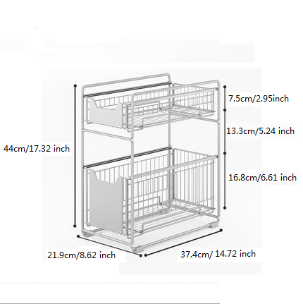 Floor-standing push-pull telescopic storage rack