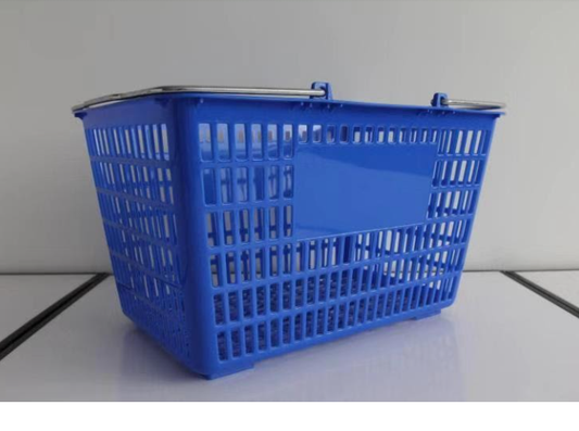 Electroplating handle shopping basket (blue)