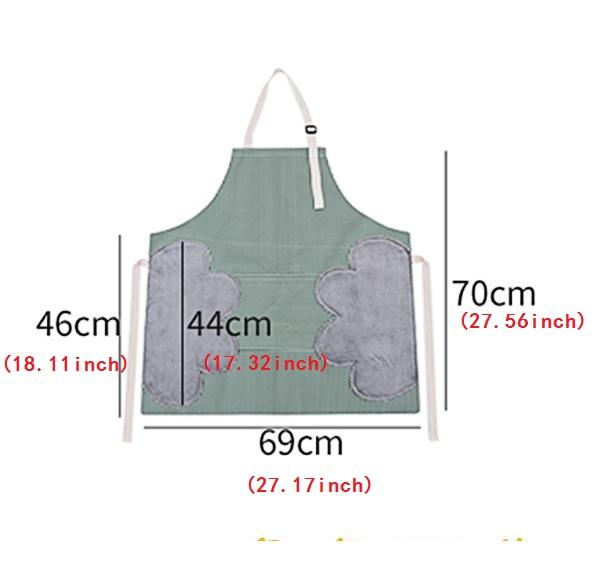 Waist Apron Oil Proof Kitchen Apron Absorb Water Adjustable Buckle One Size Waterproof Dormitory Apron